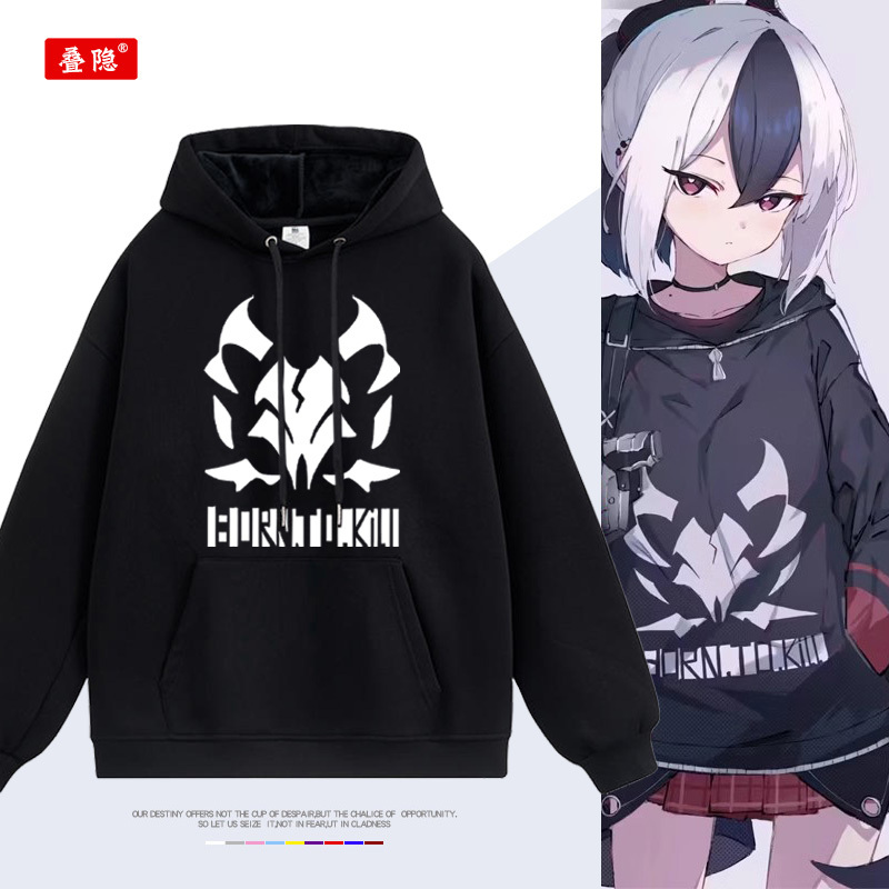 Blue Archive Anime Merchandise, Kiyoka Onioka Collaboration Hoodie, Same Style as Kiyoka Onioka, Pure Cotton Jacket for Middle and High School Students, Trendy