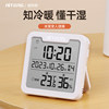 Electronic Temperature and Humidity Meter for Home Indoor Baby Room, High-Precision with Time Alarm Clock, Backlight, Real-Time Monitoring Thermometer