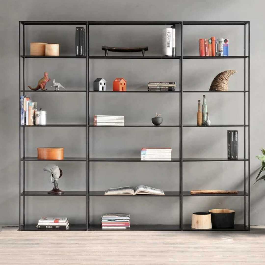 Nordic simply iron bookshelf creative wall industrial wind partition frame falls off multilayer frame