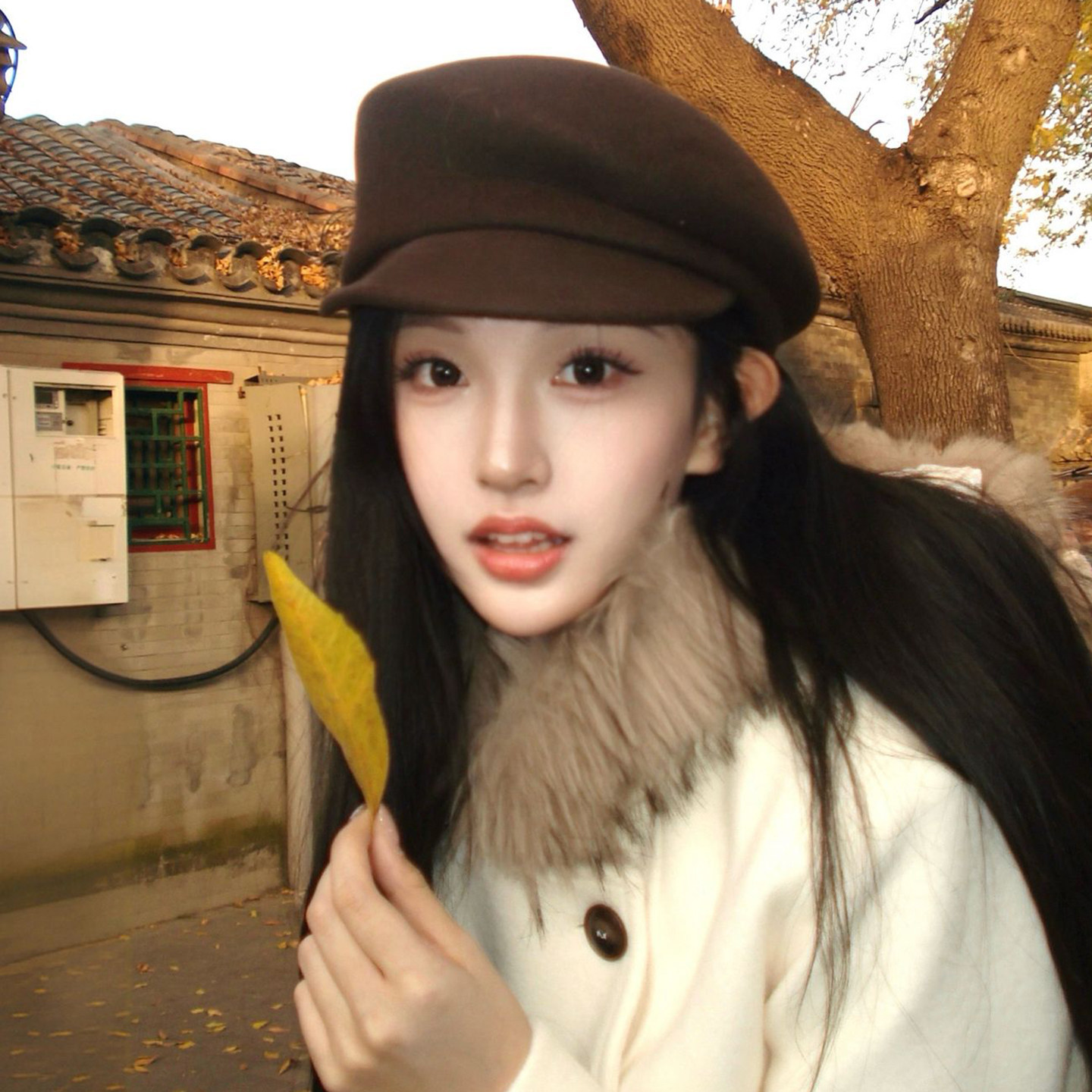 Retro British wool octagonal beret for women, winter fashion, sophisticated and elegant, flattering and versatile equestrian hat.
