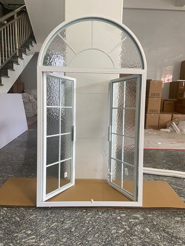 Arched Glass Window Double-Opening Window Interior Window Design Arched Partition French Retro Doors and Windows Double-Opening Window Wrought Iron