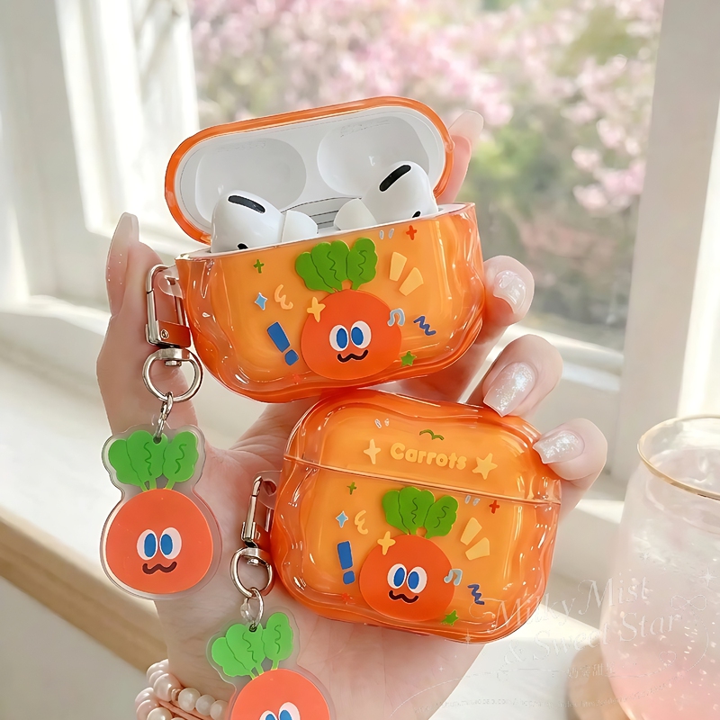 Carrot Airpods4 Protective Case Suitable for Apple Pro2 Earphone Case Second Generation Wireless Bluetooth Fifth Generation Transparent Anti-Fall Third Aipods1 Silicone Ipod5 Charging Case Fourth Generation 3 Soft Shell Box Carrot Airpods4 Protective Case Suitable for Apple Pro2 Earphone Case Second Generation Wireless Bluetooth Fifth Generation Transparent Anti-Fall Third Aipods1 Silicone Ipod5 Charging Case Fourth Generation 3 Soft Shell Box