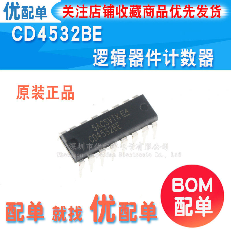 CD4532BE Original Imported DIP-16 Encoder Logic IC New CD4532