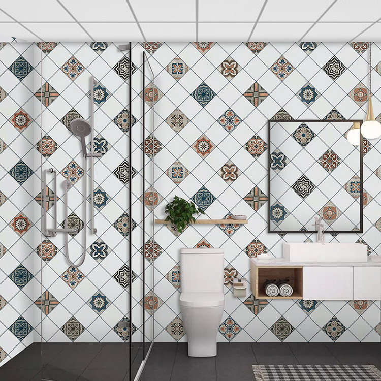 Wallpaper bathroom waterproof and moisture-proof self-adhesive wallpaper self-adhesive tile wall stickers bathroom toilet grid kitchen wall stickers