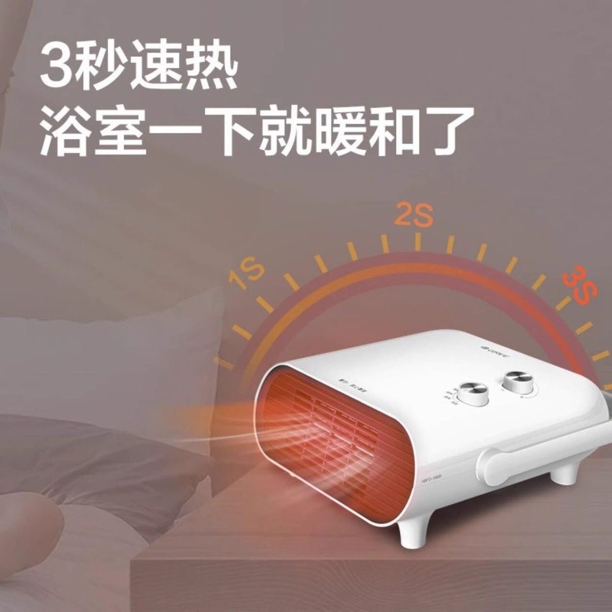 Gree Electric Heater, Energy-Saving Household Heater, Bathroom Waterproof Fast-Heating Electric Heater, Small Electric Heater