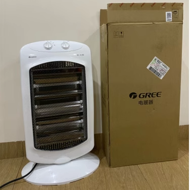 Gree Heater for Home Use, Small Solar Electric Heater, Energy-Saving Fast Heating Machine, 3-Speed Vertical Oscillating Heater