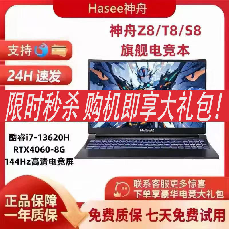 Hasee Z7/Z8/S8/T8 Hasee TX9 ゲーミングノートパソコン（専用グラフィックカードダイレクト接続 4060搭載）