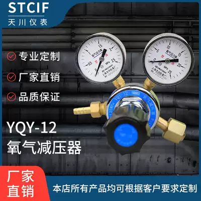 Tianchuan instrument oxygen pressure reducer 0-25mpa full copper pressure regulating valve gas cylinder factory direct sales