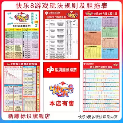 Welfare Lottery Happy 8 Game Rules Duplex Medal Table Poster Lottery Store Betting Station Supplies Publicity Chart