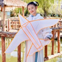 2024 New Graffiti Kite Children Cartoon Handmade Blank Handheld Weifang Kite Children Breeze