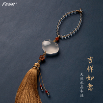 Natural crystal safe lock car hanging car hanging in the car pendant car in the car of rear view mirror decoration