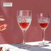 BOHEMIA Czech original Imported Crystal Nicklete Light Lavish Red Wine Glass Business Gift-giving Home Bar