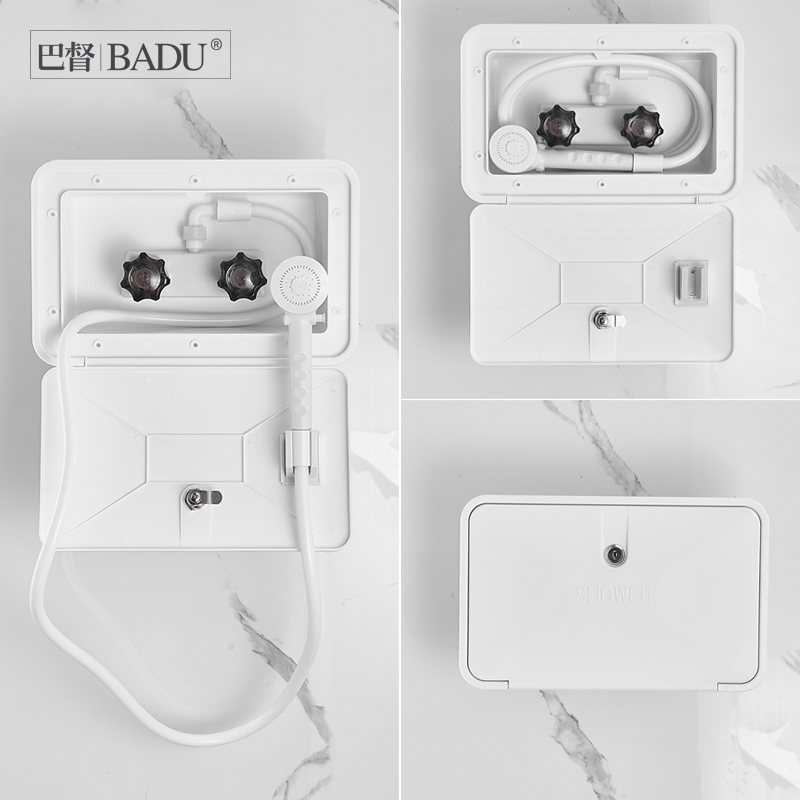 Rv Hidden Shower Box Pull-Out Showerhead Hot and Cold Switch Mixing Valve External Shower Modification Accessories