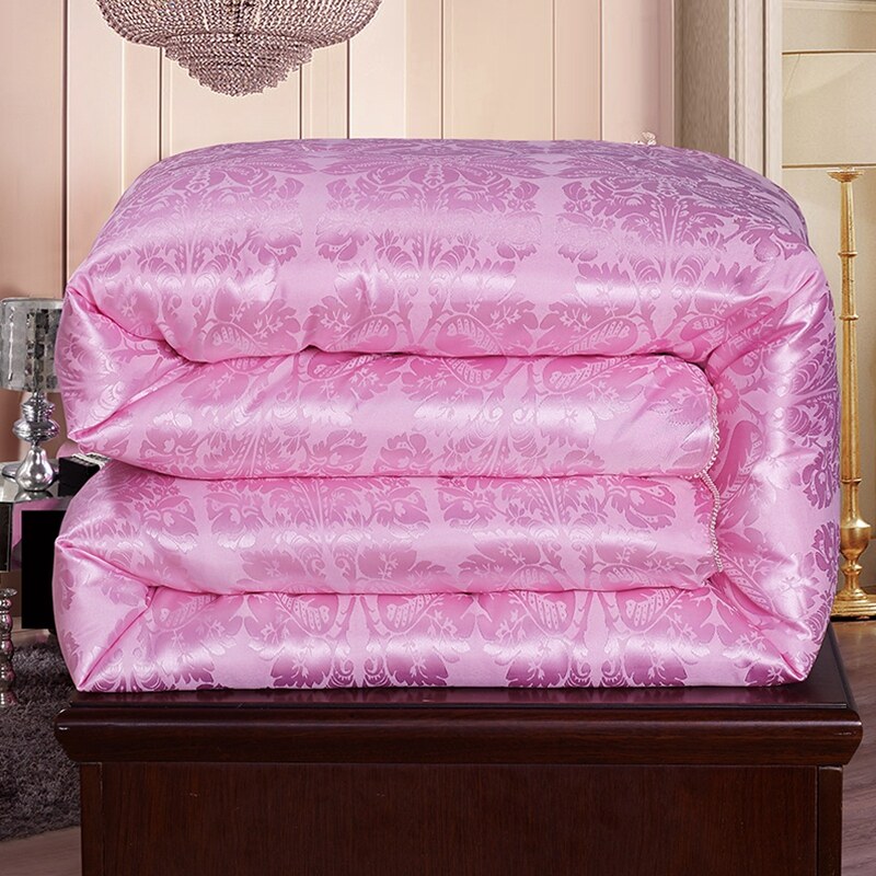 Four seasons silk quilted by 100% mulberry silk winter quilt with thickened warm single double spring and autumn quilt core antibacterial quilt with mites