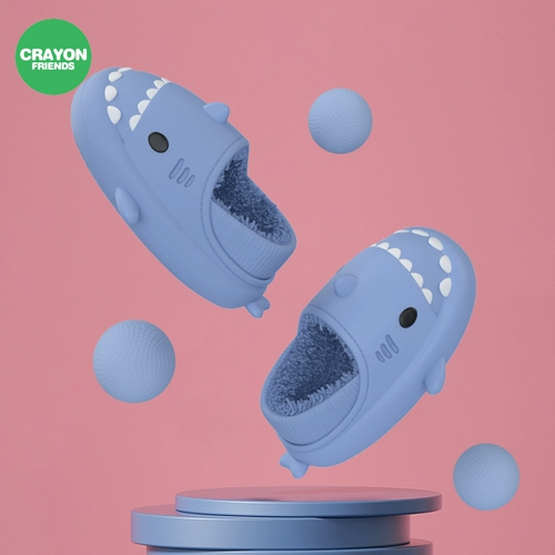 Акула, зимняя нескользящая обувь, удерживающие тепло милые водонепроницаемые тапочки, Южная Корея