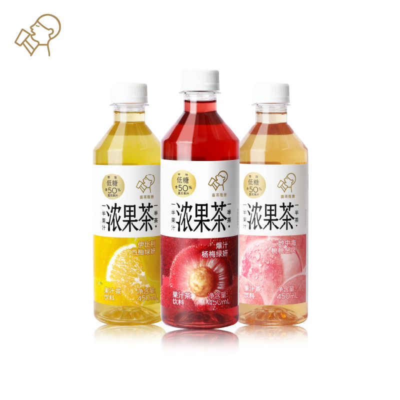 喜茶浓果茶50%真果果茶450mlx15瓶