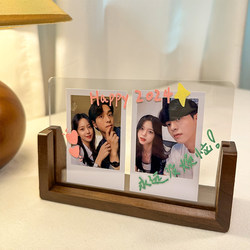 Couple's Day Wedding Anniversary Photo Frame Acrylic Transparent Empty Frame Polaroid Photo DIY Photo Album Table Gift