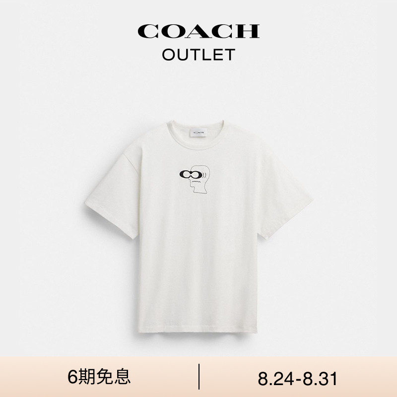 【New Model】 COACH Outlet Men's Coach |   Brain Dead Cotton Head T-Shirt