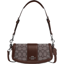 (Chinese Valentines Day Gift) COACH Outlet Womens Classic Logo Fabric ANDREA Small Shoulder Bag