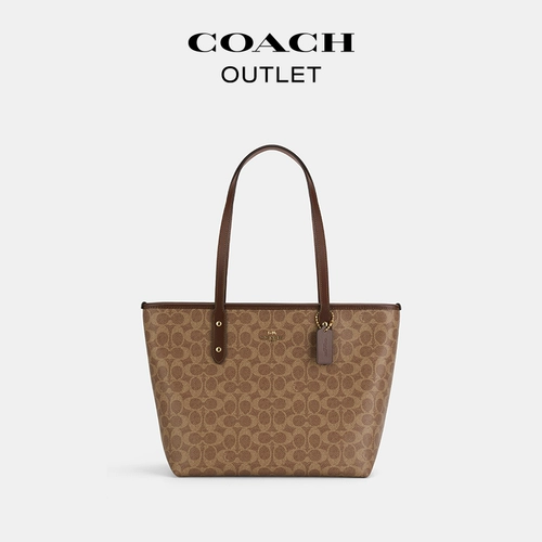 COACH/COACH Женская классическая сумка-тоут Ole для пресбиопии CITY30 с логотипом, большая вместительная сумка для поездок на работу