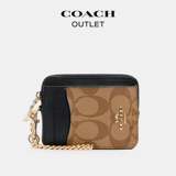 COACH/蔻驰 Мисс Ole Color Block Classic Logo Logo Mard Card Card Bag