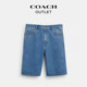 [520 ຂອງຂວັນ]COACH/Coach Outlet Men's Classic Logo Denim Shorts