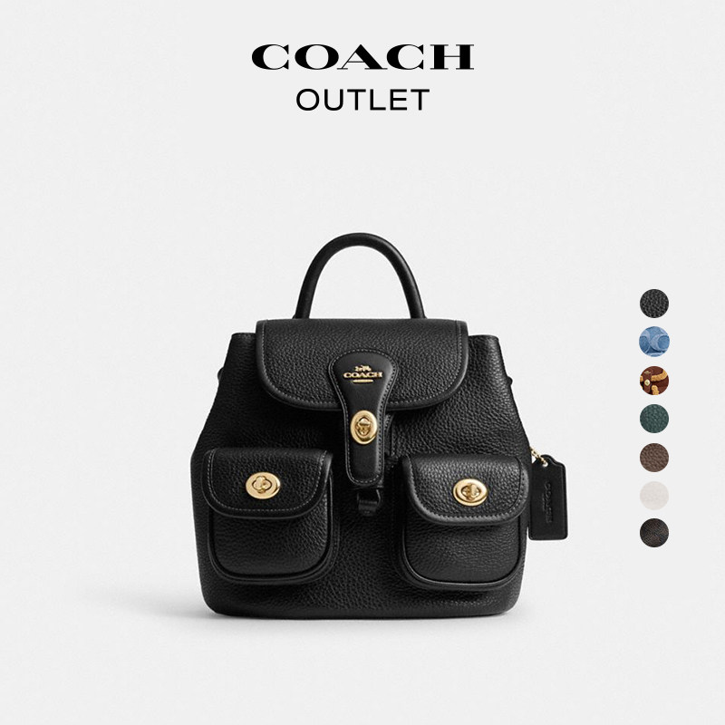 [New Year's Gift] COACH Outlet Women's Classic Logo Presbyopic Print Hadley Backpack