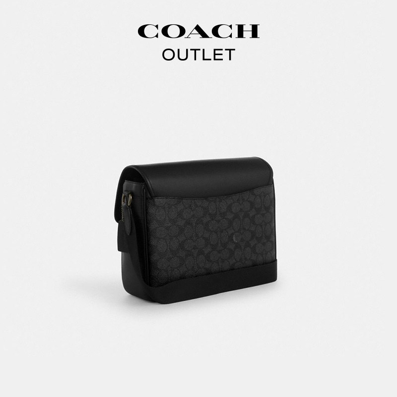 [New Year's Gift] COACH Outlet Men's Classic Logo Racer Messenger Bag