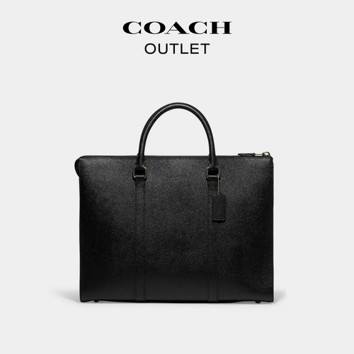 COACH/蔻驰 Ole Men Graham крупный -заморозок на молнии общедоступной сумки документов Бизнес пакет