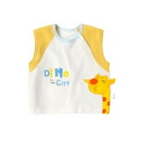 Летняя хлопковая летняя одежда, тонкий жилет, детский мультяшный милый комбинезон подходит для мужчин и женщин без рукавов, в западном стиле