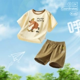 Детские летние нарукавники, тонкий комплект, летняя летняя одежда, пижама подходит для мужчин и женщин, хлопковые шорты, короткий рукав