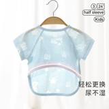 Летний детский тонкий комбинезон для новорожденных, короткий рукав, 0-3 мес.