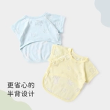 Летний детский тонкий комбинезон для новорожденных, короткий рукав, 0-3 мес.