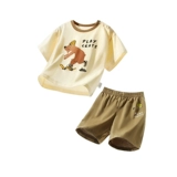 Детские летние нарукавники, тонкий комплект, летняя летняя одежда, пижама подходит для мужчин и женщин, хлопковые шорты, короткий рукав