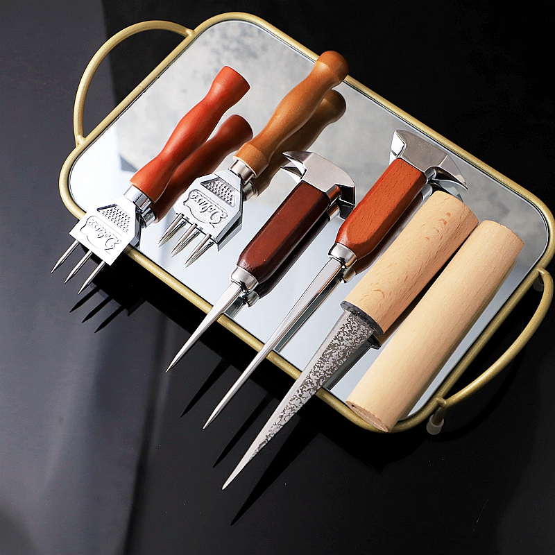 Japanese-style ice chisel ice hammer, round ice hockey ice hammer, ice opening appliance, ice cutter, imported three-pronged ice hammer