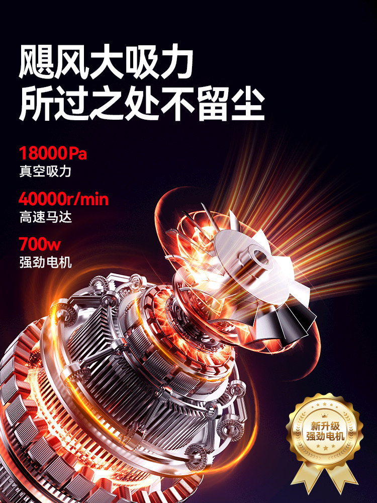 Oaks Vacuum Cleaner for Home Use, High Suction Power, Cat Hair Suction and Mopping All-In-One Machine, Mop Two-In-One, Small Handheld Type for Home Use