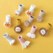 Newborn Baby Boy Socks Paparazzi Cartoon Pure Cotton Autumn Winter Cute Super Cute Anti Slip Learning Step Floor Footwear Socks