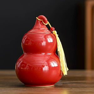 Jinlongtang Kiln Тыквенная чайная банка, маленькая мини-портативная дорожная герметичная банка, бытовая банка для хранения чая, ароматический порошок