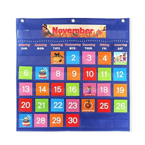 Classroom Hanging Time Teaching Children English Calendar Hanging Bag Teaching Aids Understanding Date Season Weather Pocket Chart