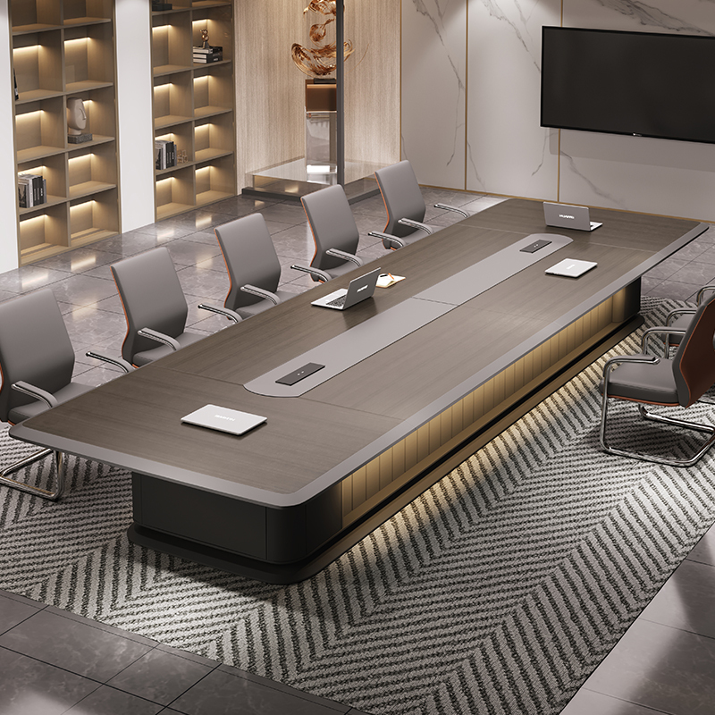 Large Office Conference Table Long Table Simple Modern Conference Room Negotiation Table High-End Light Luxury Meeting Painted Furniture Large Office Conference Table Long Table Simple Modern Conference Room Negotiation Table High-End Light Luxury Meeting Painted Furniture