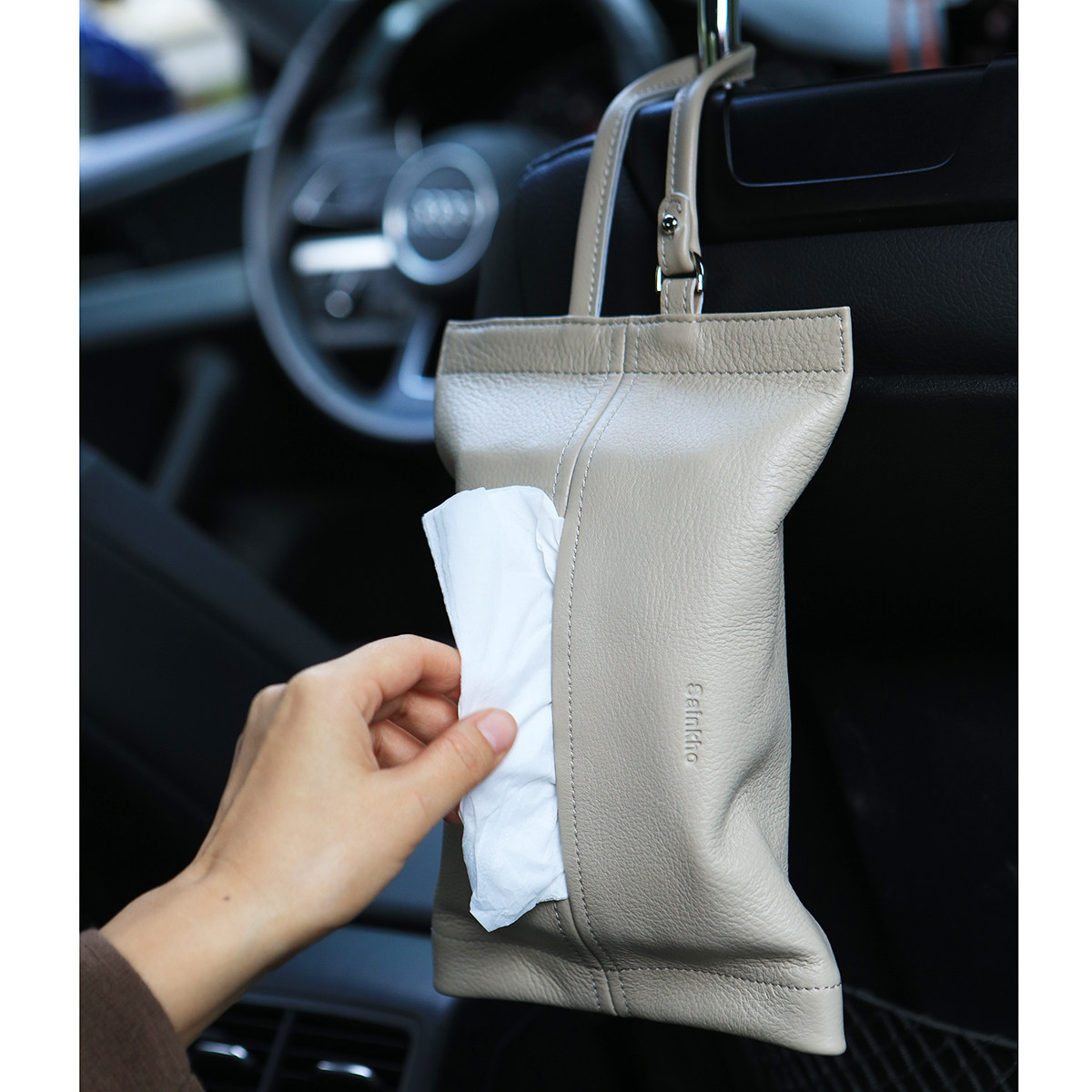 Car-Mounted High-End Tissue Box, Car Armrest Box, Tissue Box, Face Towel Storage Bag, High-End Tissue Cover