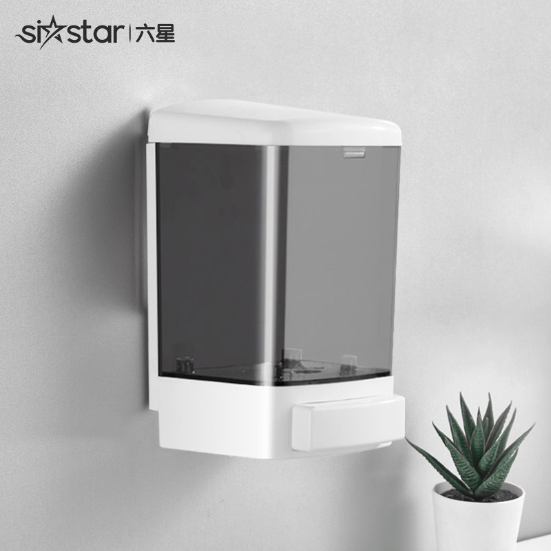 Hotel hand sanitizer press bottle wall-mounted bathroom shampoo shower gel box-free soap dispenser manual household