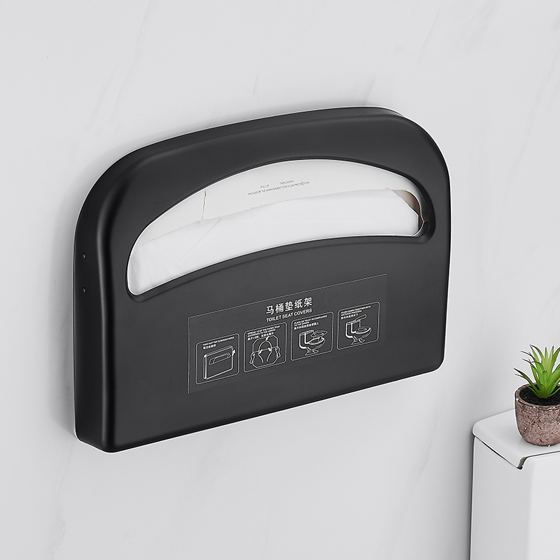 Toilet Black Sitting Poop Paper Rack Stainless Steel Free Punch Cushion Paper Box Disposable Cushion Paper Rack Washboard Cardboard Box