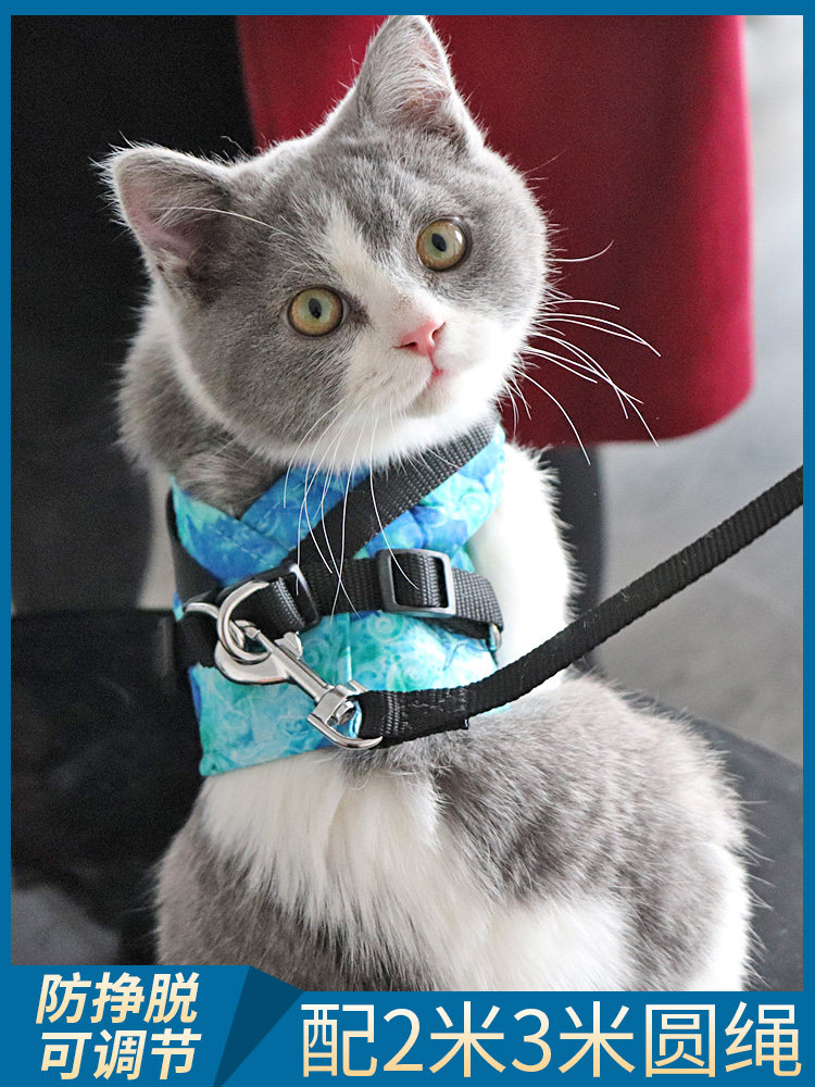 Cat traction rope anti-break special walking cat rope slip cat rope vest type chest strap tie kitten rope cat chain