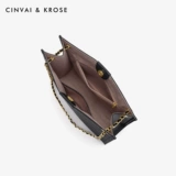 Сумка через плечо, вместительная и большая цепь, из натуральной кожи