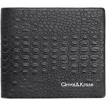 Chinese Valentines Day gift for boyfriend small ck genuine leather short wallet for men 2024 new first-layer cowhide multi-card slot wallet