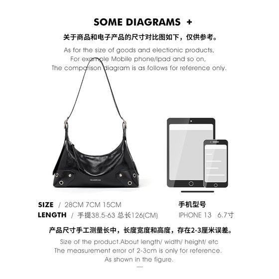 Official Website Small C&K Crossbody Bag for Women 2026 New Trendy Cool Biker Bag Niche Design Single Shoulder Underarm Bag