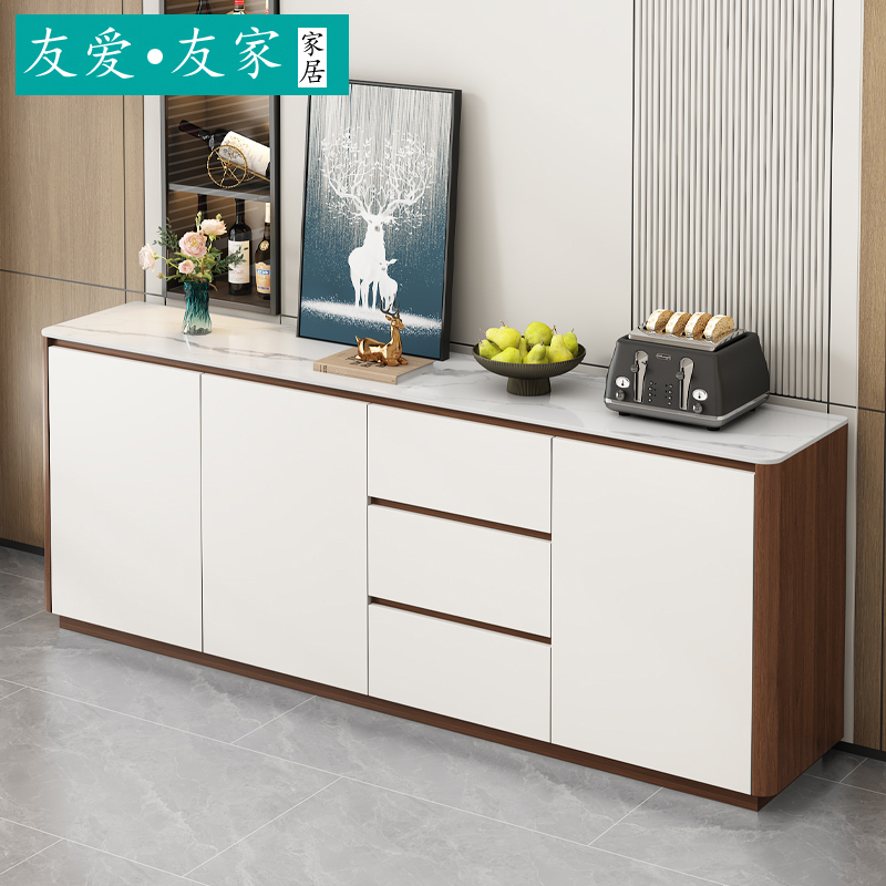 Curved Stone Slab Sideboard Against the Wall, Integrated Storage Cabinet, Light Luxury Minimalist Living Room Solid Wood Entryway Floor Cabinet Curved Stone Slab Sideboard Against the Wall, Integrated Storage Cabinet, Light Luxury Minimalist Living Room Solid Wood Entryway Floor Cabinet