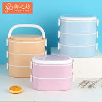 304 STAINLESS STEEL PORTABLE OFFICE WORKER MULTILAYER INSULATED LUNCH BOX STUDENT SINGLE LAYER BILAYER COMPARTMENT LUNCH BOX SEPARATION TYPE