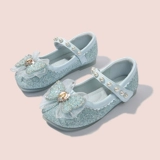 Обувь для принцессы, мягкие розовые туфли с бантиком, мягкая подошва